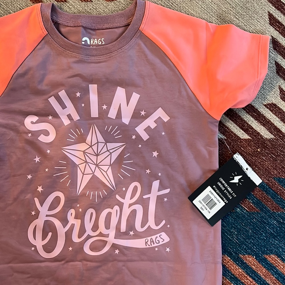 NWT Rags to Raches shine bright tee shirt